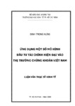 Ứng dụng một số mô hình đầu tư chính hiện đại vào thị trường chứng khoán Việt Nam.pdf.jpg
